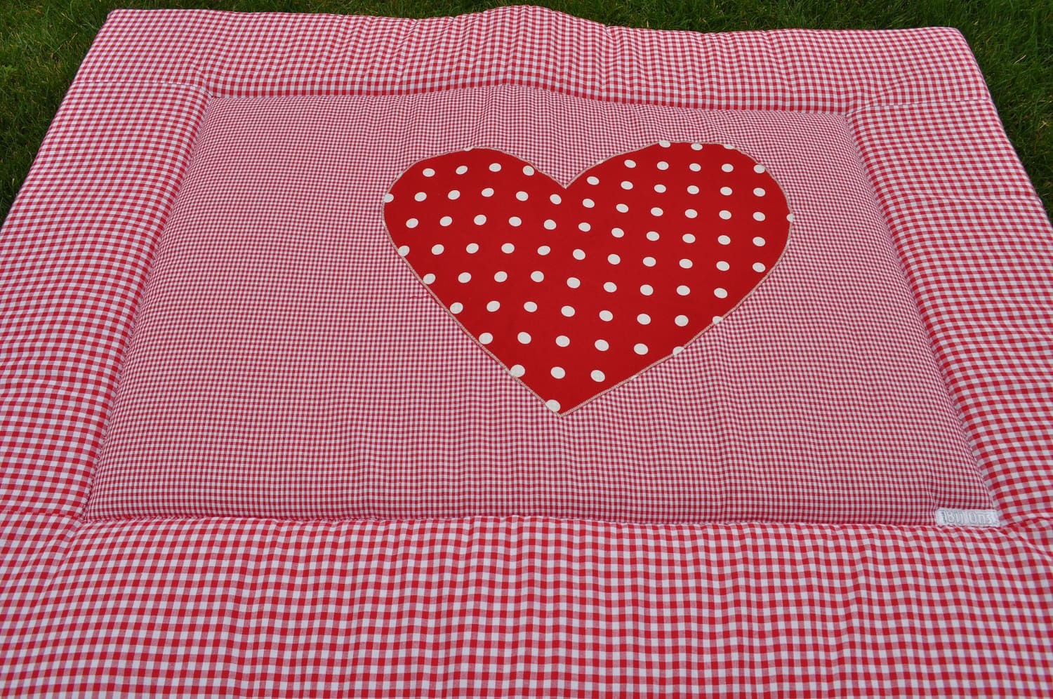 Serie van maag Bewonderenswaardig Boxkleed "Rood/wit" hart handgemaakt katoenen stofjes speelkleed